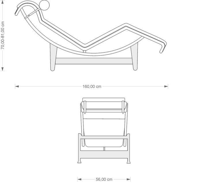 Chaise Longue LC44 steelform les meilleures réproductions du design classique