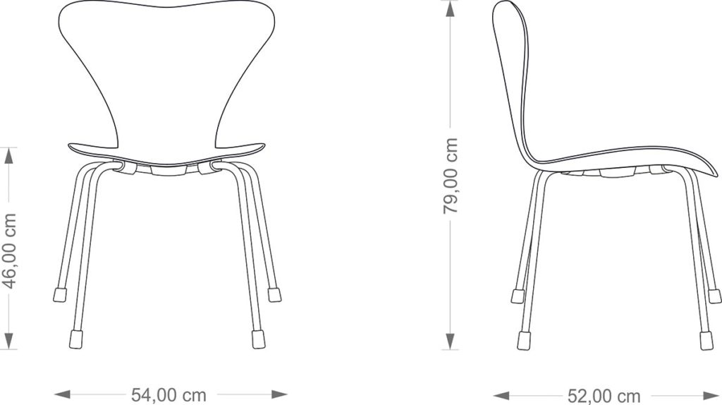 Chaise Jacobsen 3107 classique du design par steelform