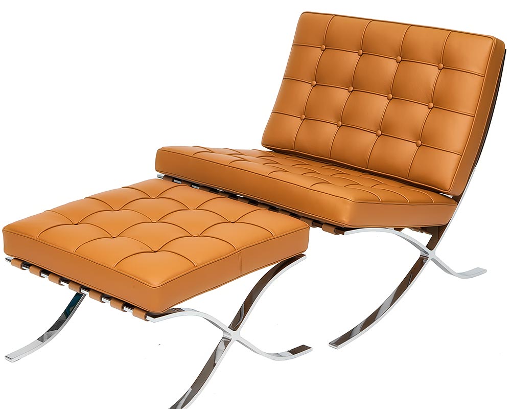 Barcelona Style Chair by Mies van der Rohe steelform design classics