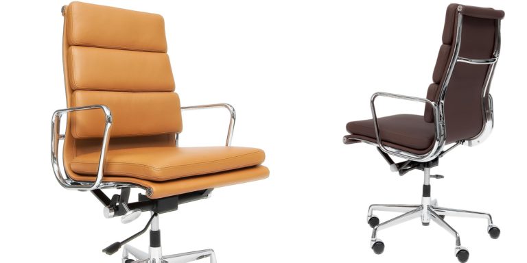 Кресло eames style hb soft pad executive chair ea 219 кремовая кожа