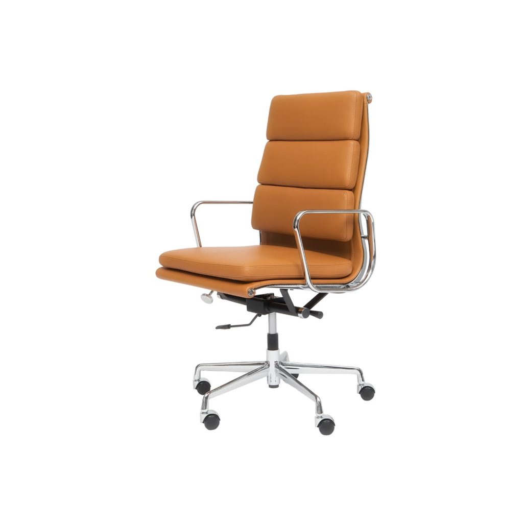 Кресло eames style hb soft pad executive chair ea 219 кремовая кожа